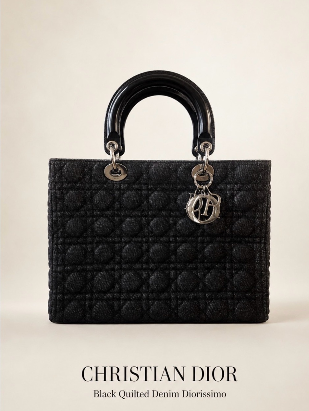 Authentic Christian Dior Black Denim Diorissimo